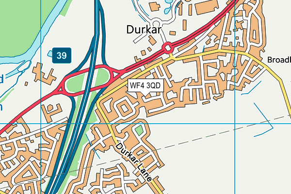 WF4 3QD map - OS VectorMap District (Ordnance Survey)