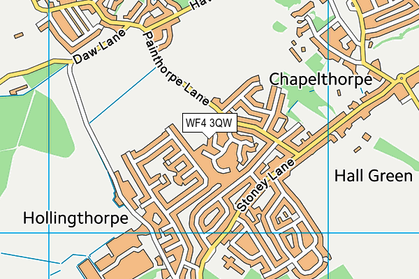 WF4 3QW map - OS VectorMap District (Ordnance Survey)