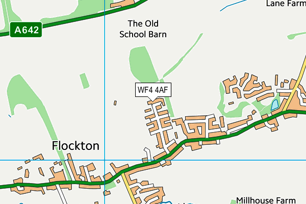 Flockton Cricket Club map (WF4 4AF) - OS VectorMap District (Ordnance Survey)