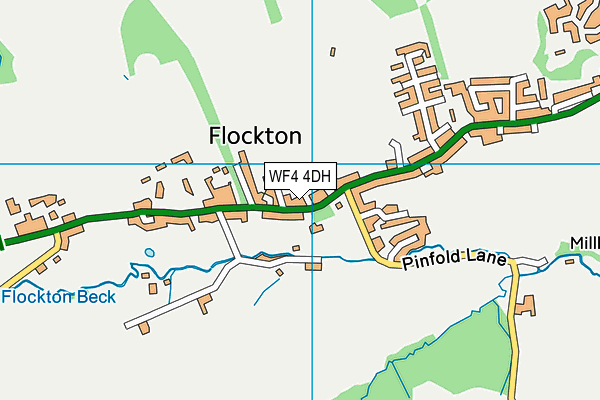 Flockton CofE (C) First School map (WF4 4DH) - OS VectorMap District (Ordnance Survey)