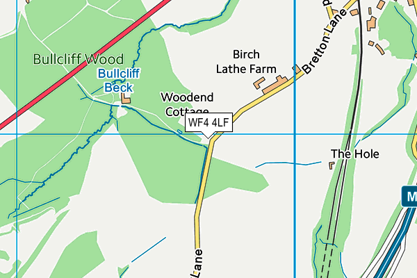WF4 4LF map - OS VectorMap District (Ordnance Survey)