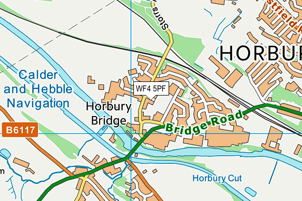 WF4 5PF map - OS VectorMap District (Ordnance Survey)