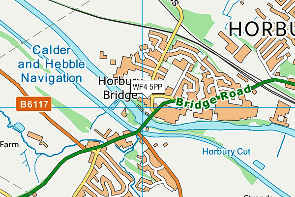 Horbury Bridge Cricket Club map (WF4 5PP) - OS VectorMap District (Ordnance Survey)