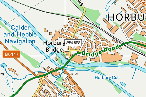 Horbury Bridge Church of England Junior and Infant Academy map (WF4 5PS) - OS VectorMap District (Ordnance Survey)