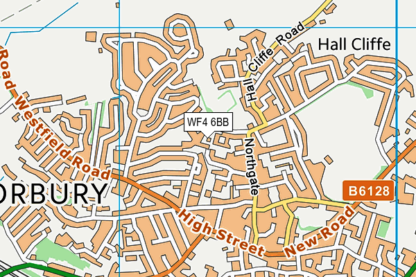 Hall Cliffe School map (WF4 6BB) - OS VectorMap District (Ordnance Survey)