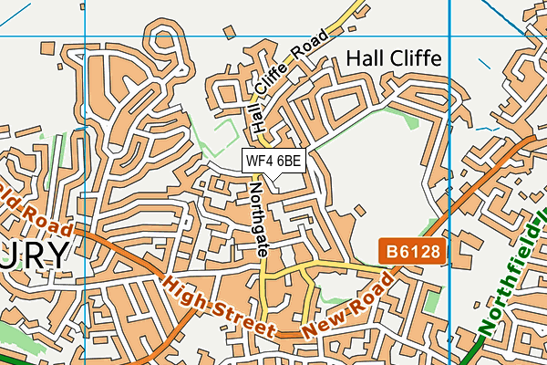 WF4 6BE map - OS VectorMap District (Ordnance Survey)