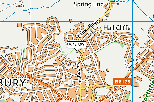 WF4 6BX map - OS VectorMap District (Ordnance Survey)