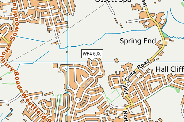 WF4 6JX map - OS VectorMap District (Ordnance Survey)