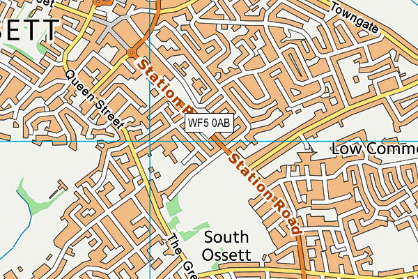 WF5 0AB map - OS VectorMap District (Ordnance Survey)