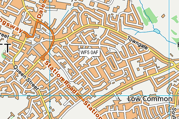 WF5 0AF map - OS VectorMap District (Ordnance Survey)