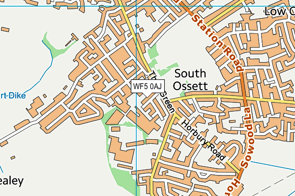 WF5 0AJ map - OS VectorMap District (Ordnance Survey)