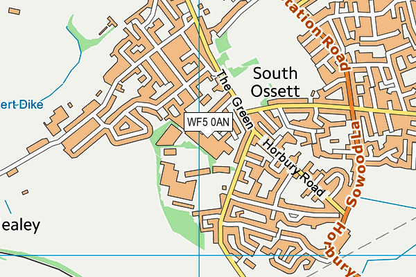 WF5 0AN map - OS VectorMap District (Ordnance Survey)