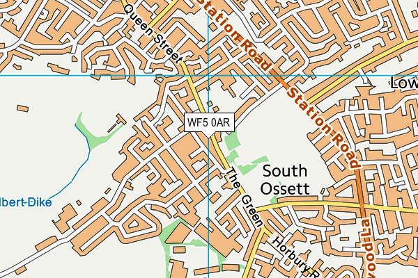 WF5 0AR map - OS VectorMap District (Ordnance Survey)