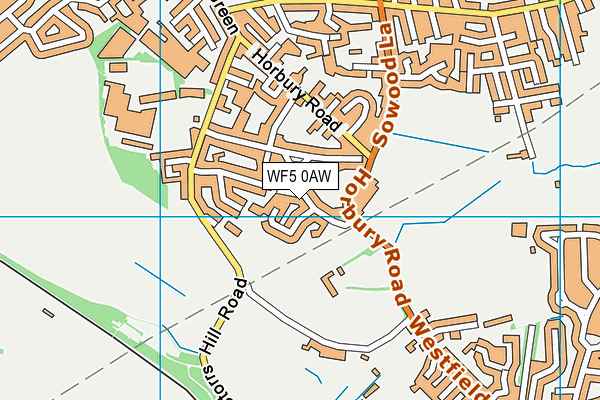 WF5 0AW map - OS VectorMap District (Ordnance Survey)