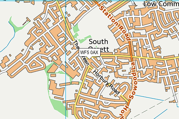 WF5 0AX map - OS VectorMap District (Ordnance Survey)