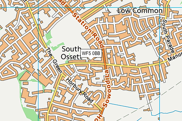 WF5 0BB map - OS VectorMap District (Ordnance Survey)