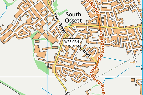 WF5 0BH map - OS VectorMap District (Ordnance Survey)