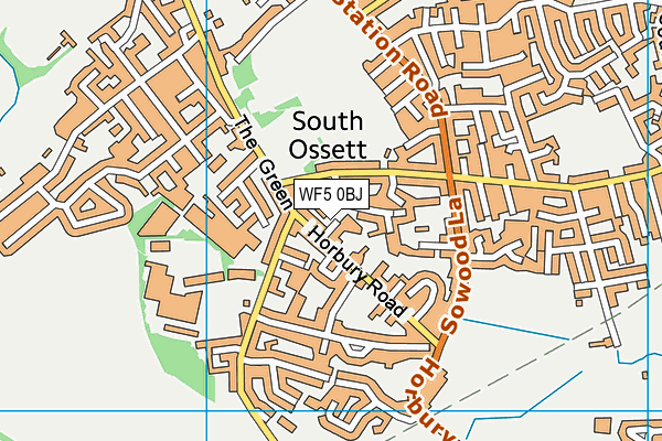 WF5 0BJ map - OS VectorMap District (Ordnance Survey)
