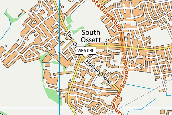 WF5 0BL map - OS VectorMap District (Ordnance Survey)