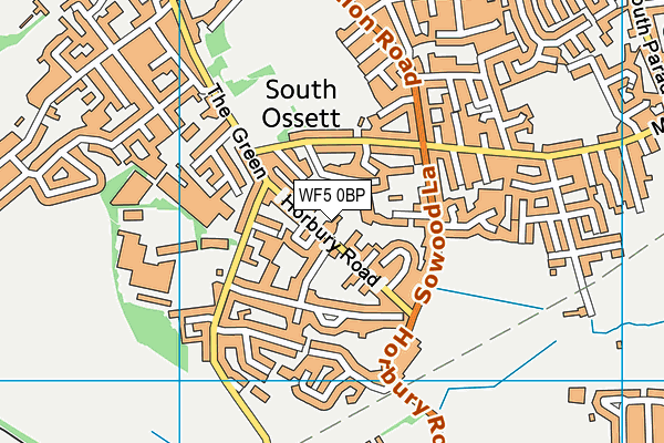 WF5 0BP map - OS VectorMap District (Ordnance Survey)