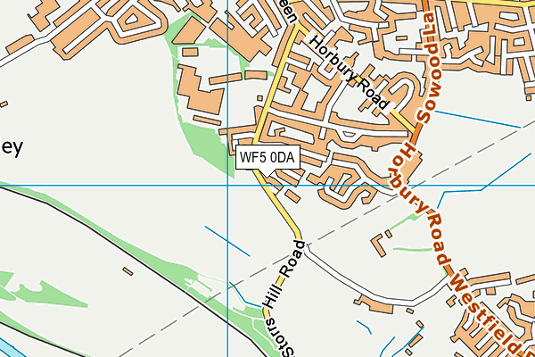 WF5 0DA map - OS VectorMap District (Ordnance Survey)
