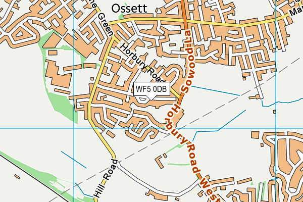 WF5 0DB map - OS VectorMap District (Ordnance Survey)