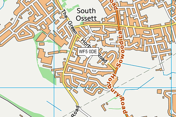 WF5 0DE map - OS VectorMap District (Ordnance Survey)