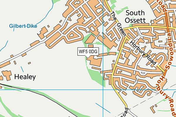 Ossett Academy and Sixth Form College map (WF5 0DG) - OS VectorMap District (Ordnance Survey)