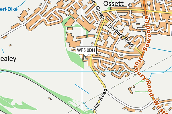 WF5 0DH map - OS VectorMap District (Ordnance Survey)