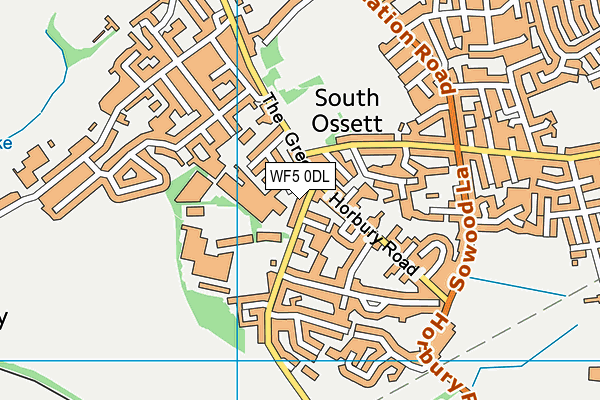 WF5 0DL map - OS VectorMap District (Ordnance Survey)