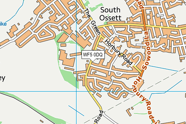 WF5 0DQ map - OS VectorMap District (Ordnance Survey)