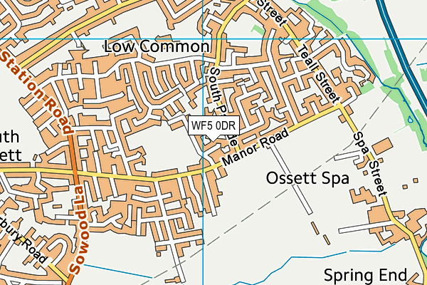 WF5 0DR map - OS VectorMap District (Ordnance Survey)