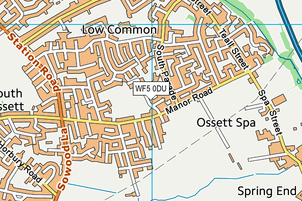 WF5 0DU map - OS VectorMap District (Ordnance Survey)
