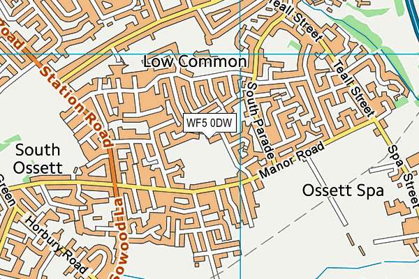 WF5 0DW map - OS VectorMap District (Ordnance Survey)