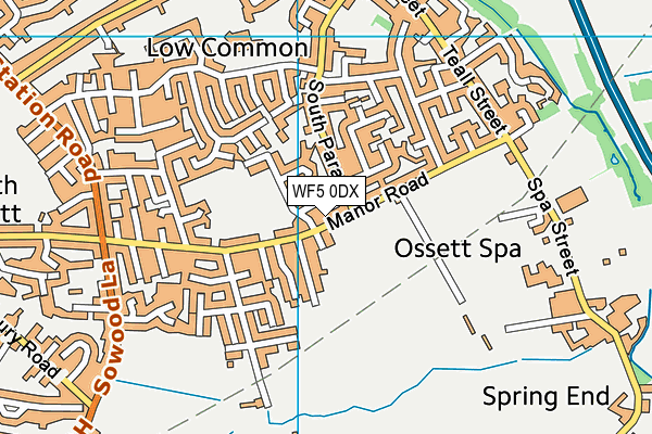 WF5 0DX map - OS VectorMap District (Ordnance Survey)