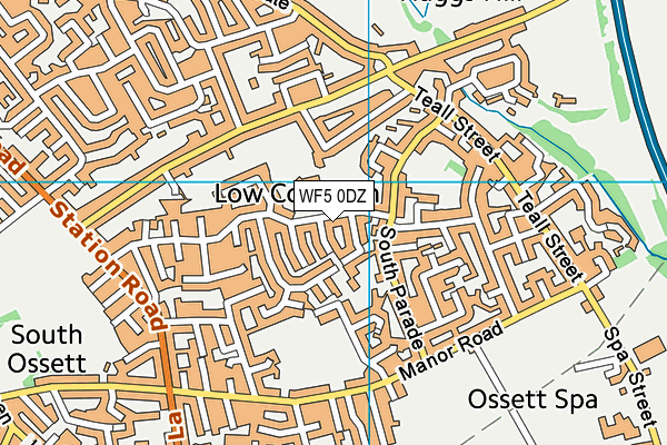 Ossett South Parade Primary map (WF5 0DZ) - OS VectorMap District (Ordnance Survey)