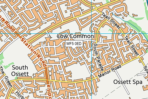 WF5 0ED map - OS VectorMap District (Ordnance Survey)