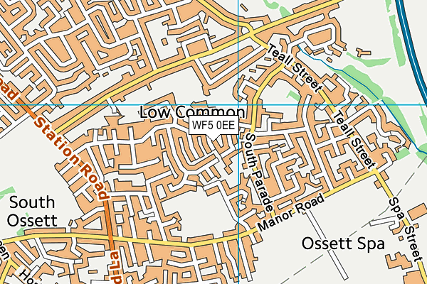 WF5 0EE map - OS VectorMap District (Ordnance Survey)