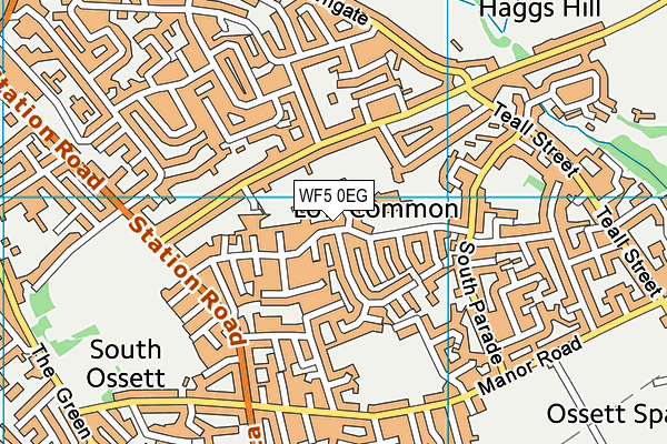 WF5 0EG map - OS VectorMap District (Ordnance Survey)
