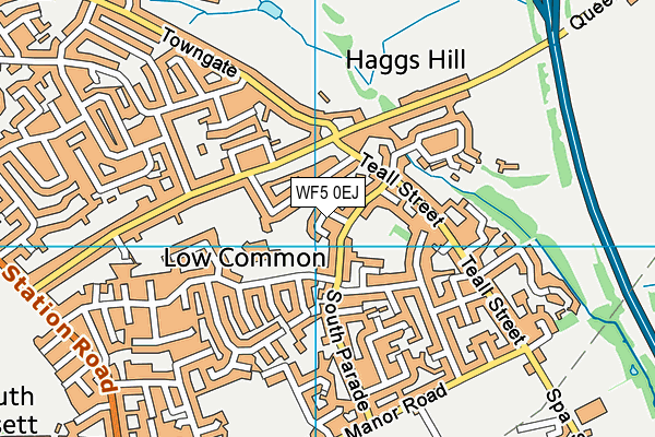 WF5 0EJ map - OS VectorMap District (Ordnance Survey)