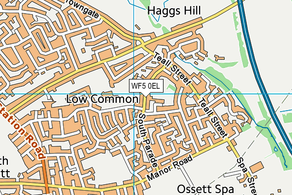 WF5 0EL map - OS VectorMap District (Ordnance Survey)