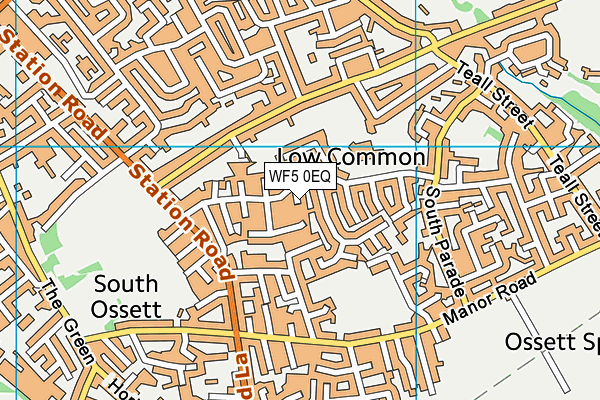 WF5 0EQ map - OS VectorMap District (Ordnance Survey)