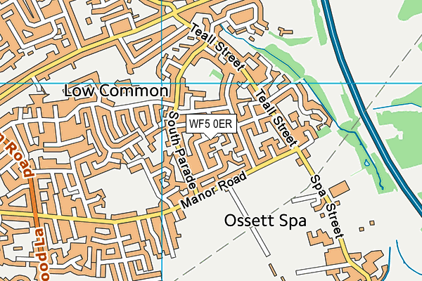 WF5 0ER map - OS VectorMap District (Ordnance Survey)