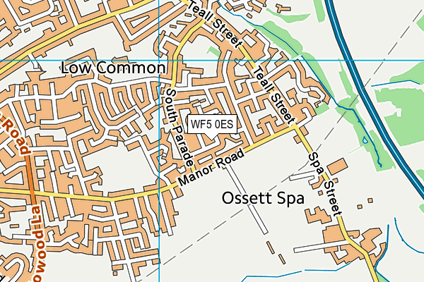 WF5 0ES map - OS VectorMap District (Ordnance Survey)