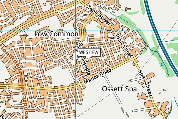 WF5 0EW map - OS VectorMap District (Ordnance Survey)