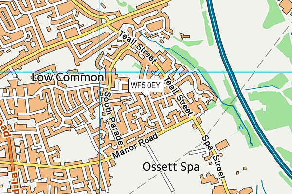 WF5 0EY map - OS VectorMap District (Ordnance Survey)