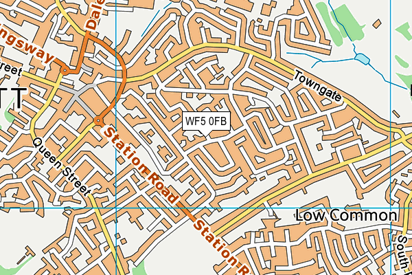 WF5 0FB map - OS VectorMap District (Ordnance Survey)