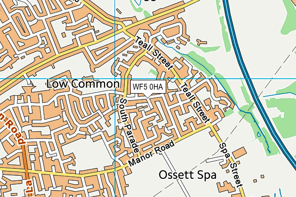 WF5 0HA map - OS VectorMap District (Ordnance Survey)