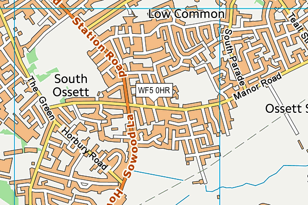 WF5 0HR map - OS VectorMap District (Ordnance Survey)