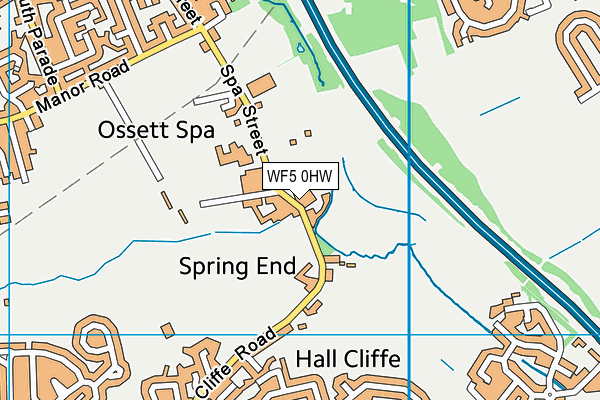 WF5 0HW map - OS VectorMap District (Ordnance Survey)